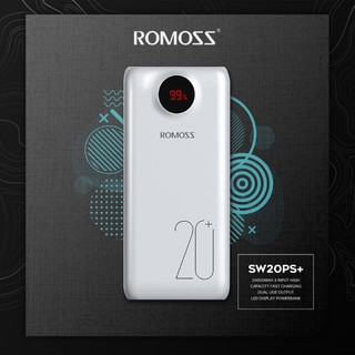 Romoss SW20ps+ QC 3.0 Power Bank 20000mAh PD Portable Charger 18W 3 Outputs and 3 Inputs External