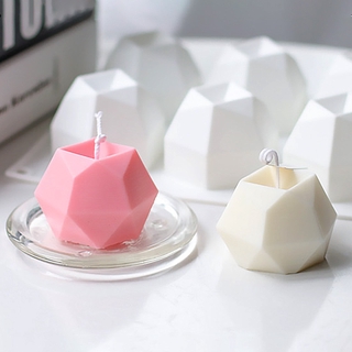 Geometric Candle Mold, DIY Creative Handmade Aroma Candle Decoration Silicone Mold