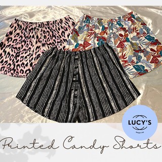 Plus Size Printed Candy Shorts Cotton Spandex fits up to 2XL