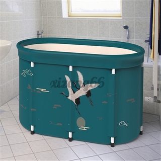 Xizang Bath Sauna Adult Folding Bathtub Bath Barrel Household Large Tub Thickened Adult Bath Tub Full Body Hot Tub with Lid Set