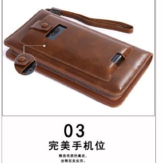 rjjm Men Clutch Bag Long Wallet Multifunctional Creative Style Clutch Wallet Phone Wallet (5)