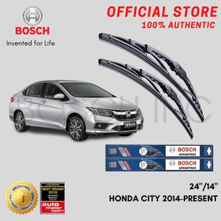 Washers♠Bosch ADVANTAGE Wiper Blade Set for Honda CITY (GM) 2014 - PRESENT (24 / 14 )