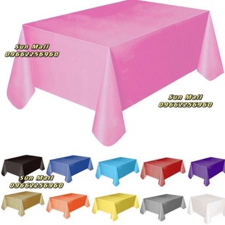 Reusable Plastic Plain Rectangle Table Cover PE Plastic Cloth 137*183cm Table supplies