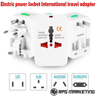 Electric power Socket International travel adapter Universal Travel Adaptor 2 USB Power Charger Conv