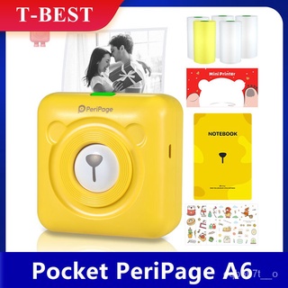 Bluetooth printer PolaroidPortable thermal printer❖℡▨PeriPage A6 Mini Pocket Wireless BT Thermal Pr
