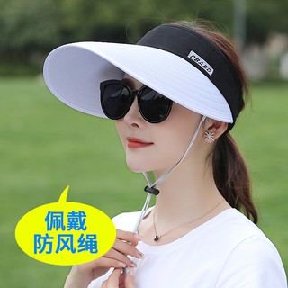 Women Men Plain Visor Outdoor Adjustable Sun Cap Sport Golf Tennis Beach Hat