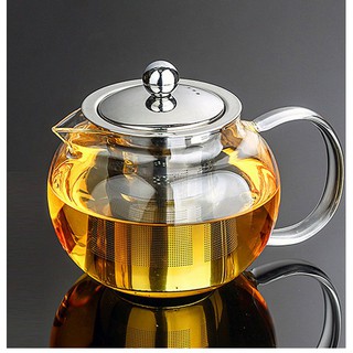 ❤❤Heat Resistant Clear Glass Teapot Infuser Flower_GF