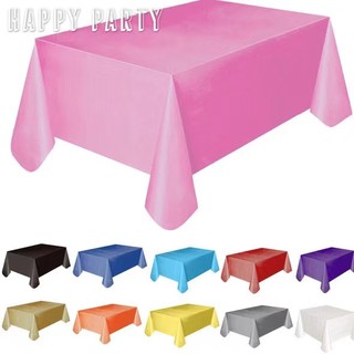 14Color Table Cover Plain Disposable Party Tablecloth PE Plastic Cloth Birthday Timeless Attire