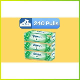 【Available】Kleenex Facial Tissue Eucalyptus 3ply 80 pulls x 3 boxes