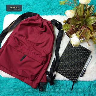 VENICK STRING BAG Fashion Korean Large Backpack Bag (Waterproof）LARGE (1)