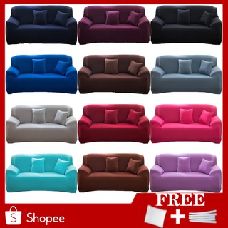 COD Elastic Universal Sofa Cover 1/2/3/4 Seater Slipcover Anti-Skid Stretch Protector Couch Cushion Cover