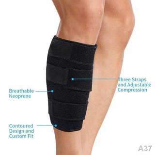 ﹍□WooTShu Calf Brace Adjustable Shin Splint Support Sleeve Leg Compression Wrap for Pulled Calf Musc