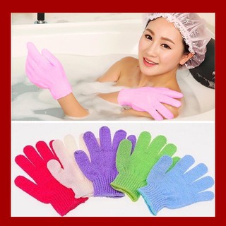 2 pcs Bath Gloves Exfoliating Loofah Mitt Towel Shower Bath Sponge Gloves Scrub Exfoliating Scrub