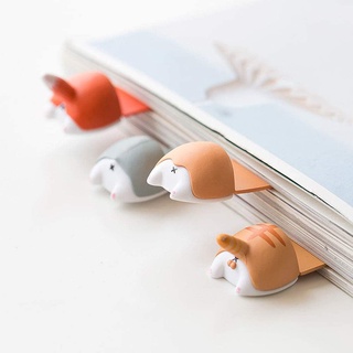 【Ready Stock】☽Cute 3D Animal Butt Bookmarks Cat Dog Fox Hamster Book Markers Page Markers for Kids A