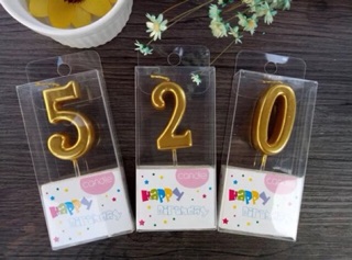 gold number candle for birthday cake party partyneeds AHballoon (2)
