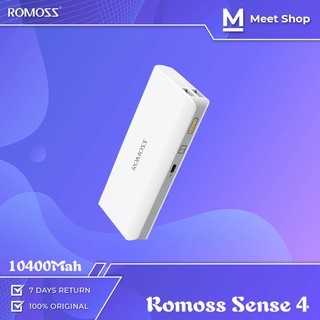✅100% Original Romoss Powerbank Sense4 Sense 4 10400Mah Power Bank ( White ）