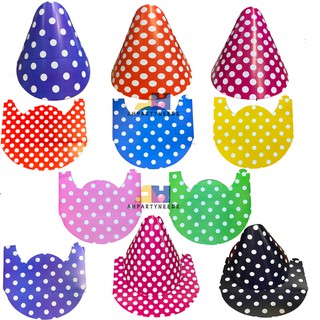 10pcs Polka Dots party hat for birthday party partyneeds alehuangpartyneeds