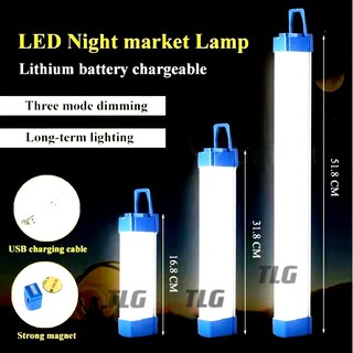 （COD）LED pasar malam Light USB Rechargeable Emergency Light Portable Lampu