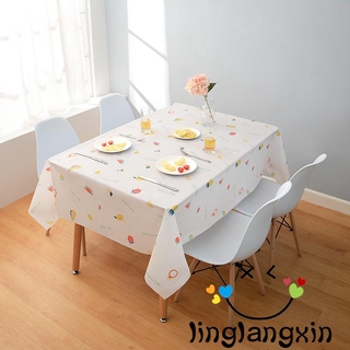 HGL♪Table Cloth Waterproof Floral Print PVC Table Cloth Placemat Table Decor for Home Restaurant