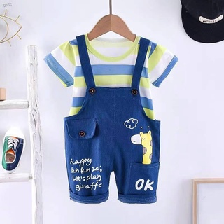 ♚☢✹BABY CORP Romper for Kids Terno for Boys Tshirt Shirt Overall Baby Jeans Suspenders Set