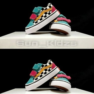 Old Skool Checkerboard Multicolor Premium Vans Kids Shoes