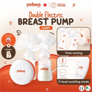 Yoboo Double Electric Breast Pump-Light One-step breastfeeding Painless Pumping 300ML Baby Bottle