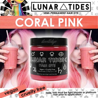 Lunar Tides Coral Pink ☾ Semi-Permanent Pink Hair Dye - ilovetodye (1)