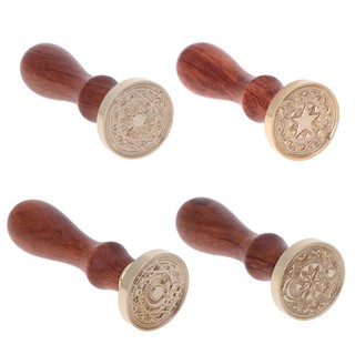 Retro Wood Stamp Magic Array Sealing Wax Antique Stamp with Beech Handle