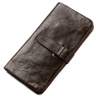 Genuine Leather Wallet Men Soft Skin Coin Pocket Purse Long Female Purse Trendy Retro High capacity