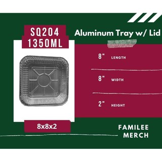 50pcs 8x8x2 aluminum tray SQ204