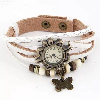 casio❄▼OK Vintage Fashion Bracelet Faux Leather Quartz Wrist Watch