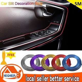【In Stock】5M Moulding Trim Rubber Strip Car Door Car Interior Decor Point Edge Strip Accessories (1)