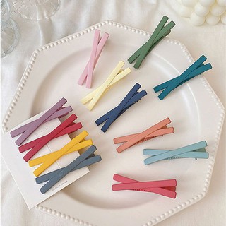 Internet celebrity candy color simple retro small fresh hairpin fashion student hairpin bow edge clip frosted hairpin
