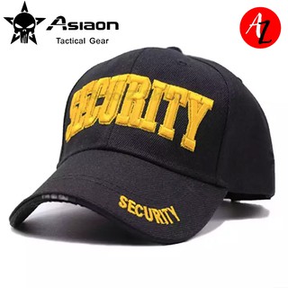 ASIAON Security Guard Personnel Hat Baseball Cap 3D Embroidery Front Logo Adjustable Velcro