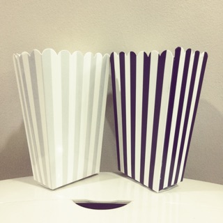 Black stripes popcorn box 5” in height (10 pcs per pack