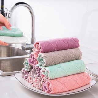 Coral Fleece Dish Cloth Dishcloth Anti-oil Dish Cloth Dish Bowl Cloth Clean Hand Towel Kitchen Cloth