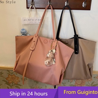 <Ready Stock，Ship from Philippines> Nostyle Bag New Korean version of nylon waterproof Oxford cloth simple one shoulder tote bag with large capacity for fashion women