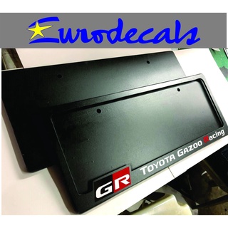 【READY Stock】▥Eurodecals GR Toyota Gazoo Racing Plate Frame for Philippine Size Plate Number