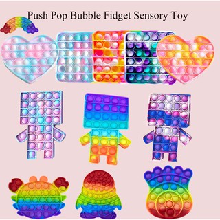 pop it figet toy Push Pop Bubble Fidget Sensory Toy Autism Special Needs Stress Reliever Toys Adult Kid Funny Toys Anti-stress Pop It Fidget