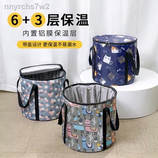 ◇Portable foot soaking bag washbasin foldable water basin travel artifact heat preservation foot buc