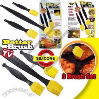 3pieces Set Better Brush Silicone Basting Grilling Barbeque