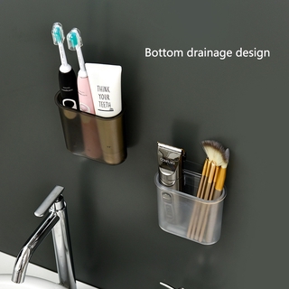Wall-mounted Bathroom Storage Box, Toilet-free Punching Toothbrush, Toothpaste, Sundries Storage Tube, Seamless Paste