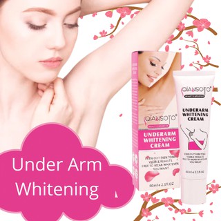 Qiansoto Underarm Whitening Cream Arm Legs Knees Armpit Skin Dark Spot & Private Parts Bikini lines