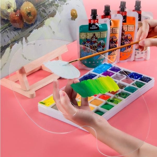 Clear Artist Paint Pallet Painting Tray Palette Color Mixing For Acrylic Paints