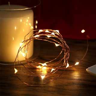 2M 20LEDs Copper Wire Fairy String Lights W/ NO OFF Switch Outdoor Garden Decor