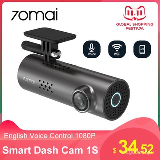 70mai Smart Dash Cam 1S Car DVR English Voice Control APP Record Control 130° Wide Angle Loop Recor