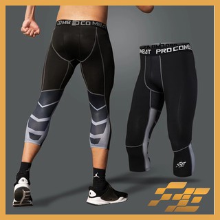 FE8003 3/4 Compression Leggings Tights Cool Dry Spoets Tights Pants Baselayer Running Leggings (1)