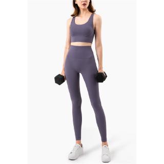 2020 One-piece T-line Tight Sports Yoga Pants Women's Skin-friendly Naked High Waist Peach Hip Fitness Pants (6)