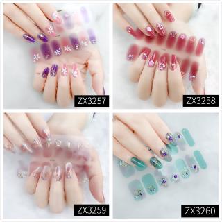 3D Vision Finger Nail Sticker Party Style Nail Art Diamond Pearl Gem Colorful Laser Gradient DIY Manicure ZX3259-3276