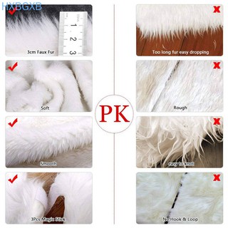 Pure Snowy White Plush with Non-Woven Fabric Christmas Tree Skirt for Festival Decoration HXBGXB (7)